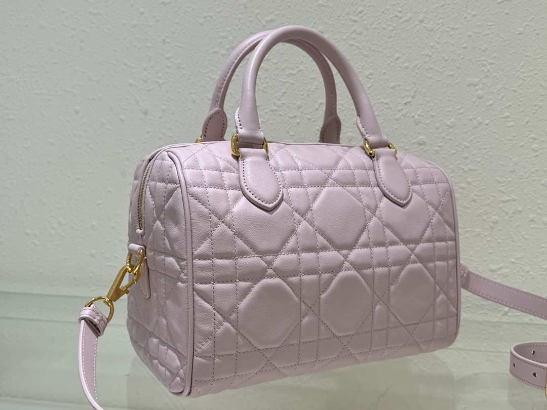 Dior Groove 25 Bag Pale Pink Macrocannage Calfskin